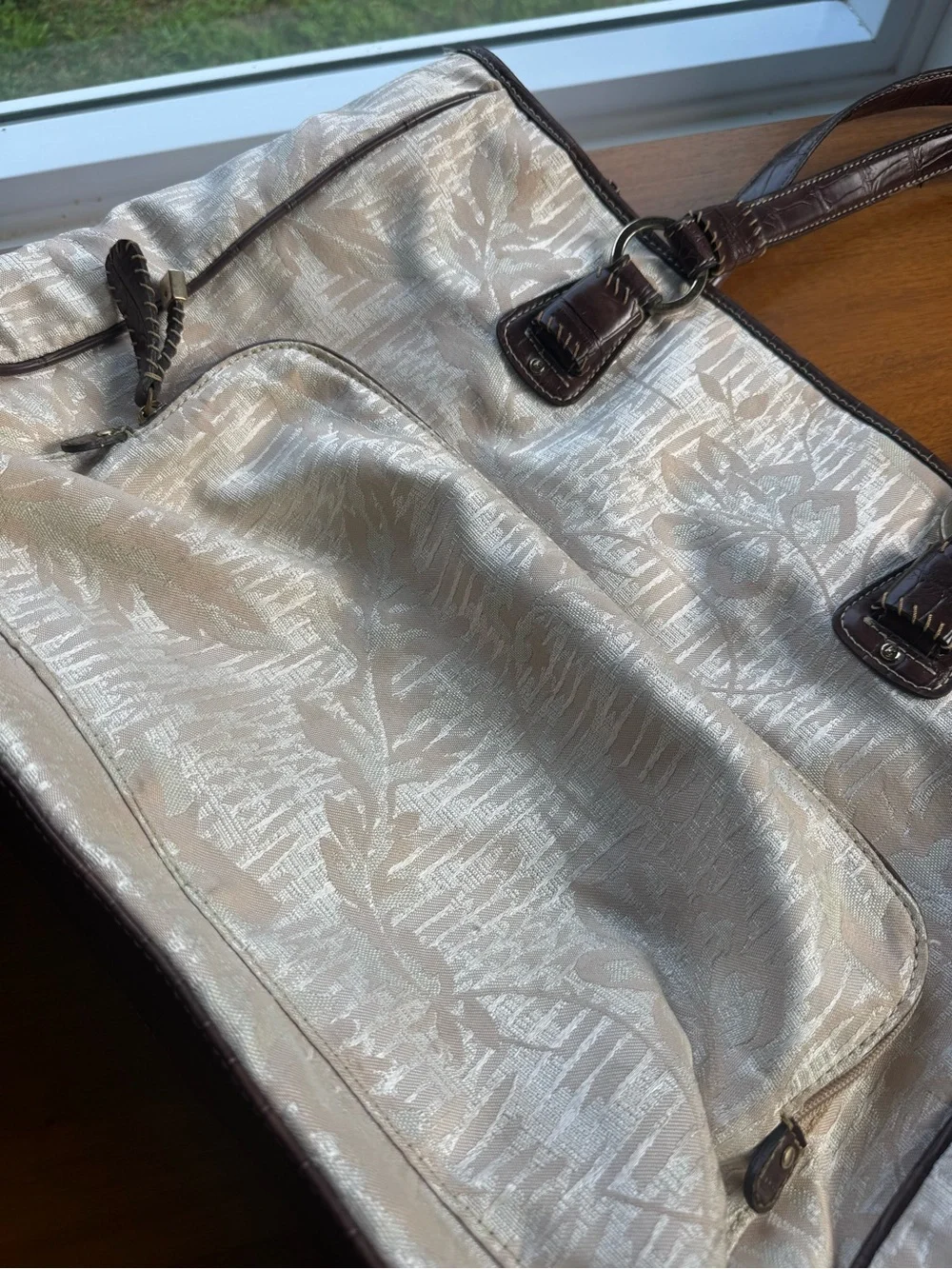 Vintage Liz Claiborne Jacquard Tote Bag